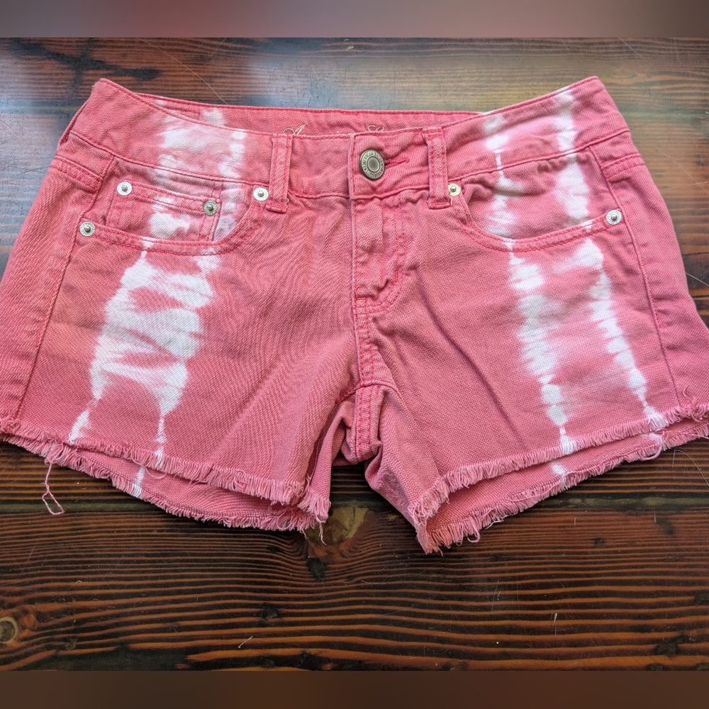 American Eagle Tie-Dye Stretch Denim Shorts | Size 2